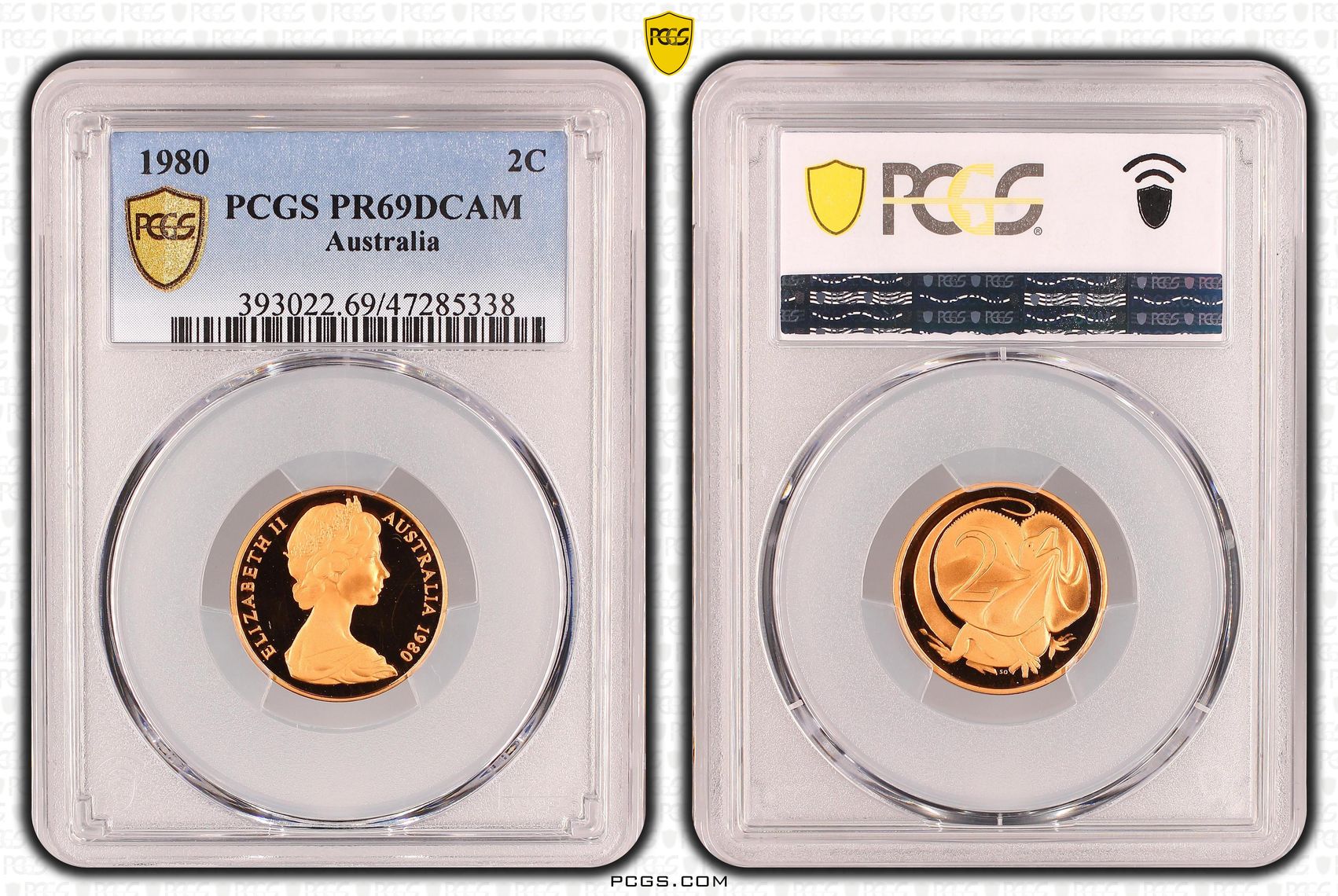 Elizabeth II, Two Cent, 1980, PCGS PR69DCAM