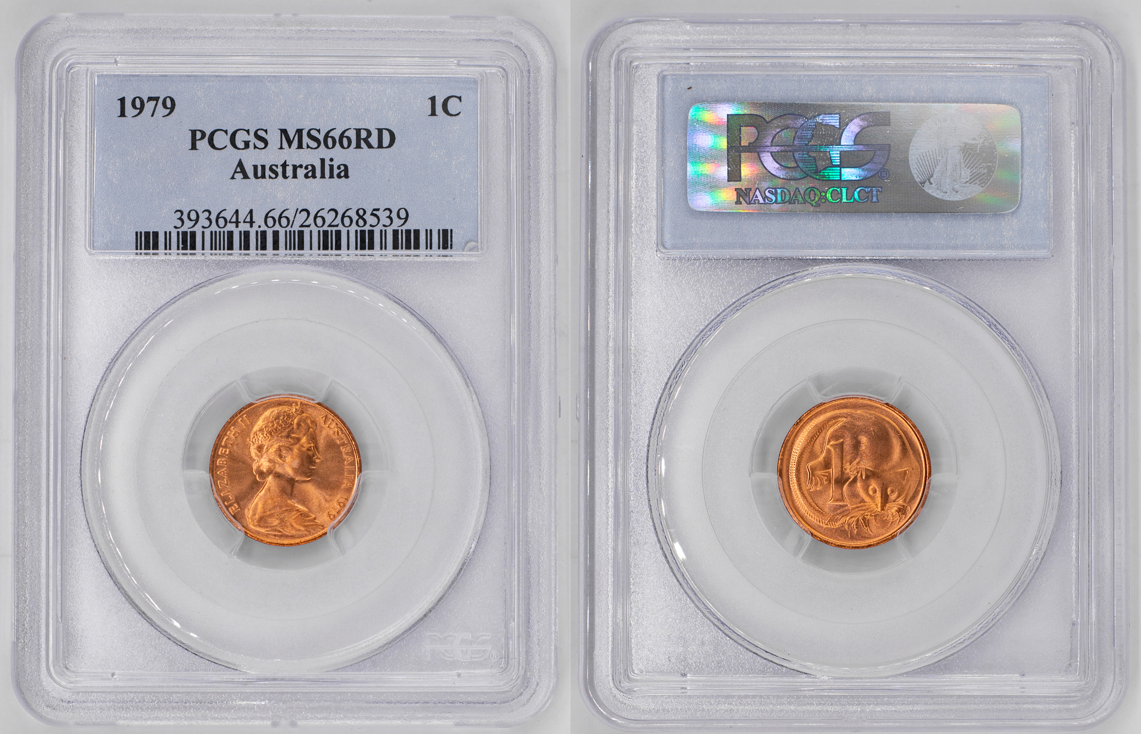 Elizabeth II, One Cent, 1979, PCGS MS66RD