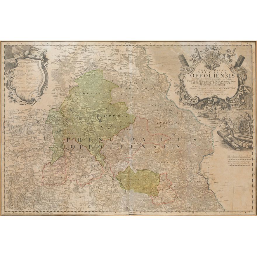 Principatus Silesiae Oppoliensis exactissima Tabula geographica…