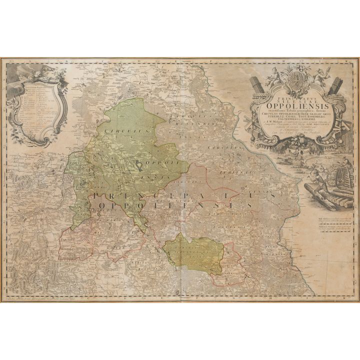 Principatus Silesiae Oppoliensis exactissima Tabula geographica…