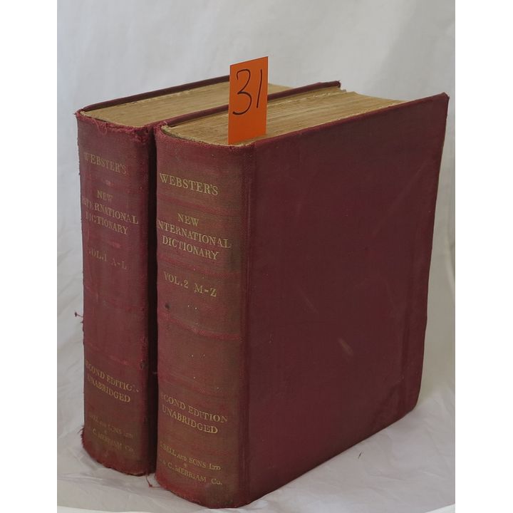 NEILSON, KNOTT AND CARHART - WEBSTER'S NEW INTERNATIONAL DICTIONARY OF THE ENGLISH LANGUAGE, 2 vols,