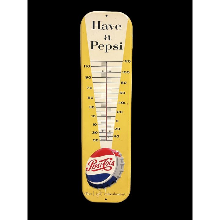 Have A Pepsi Tin Metal Thermometer