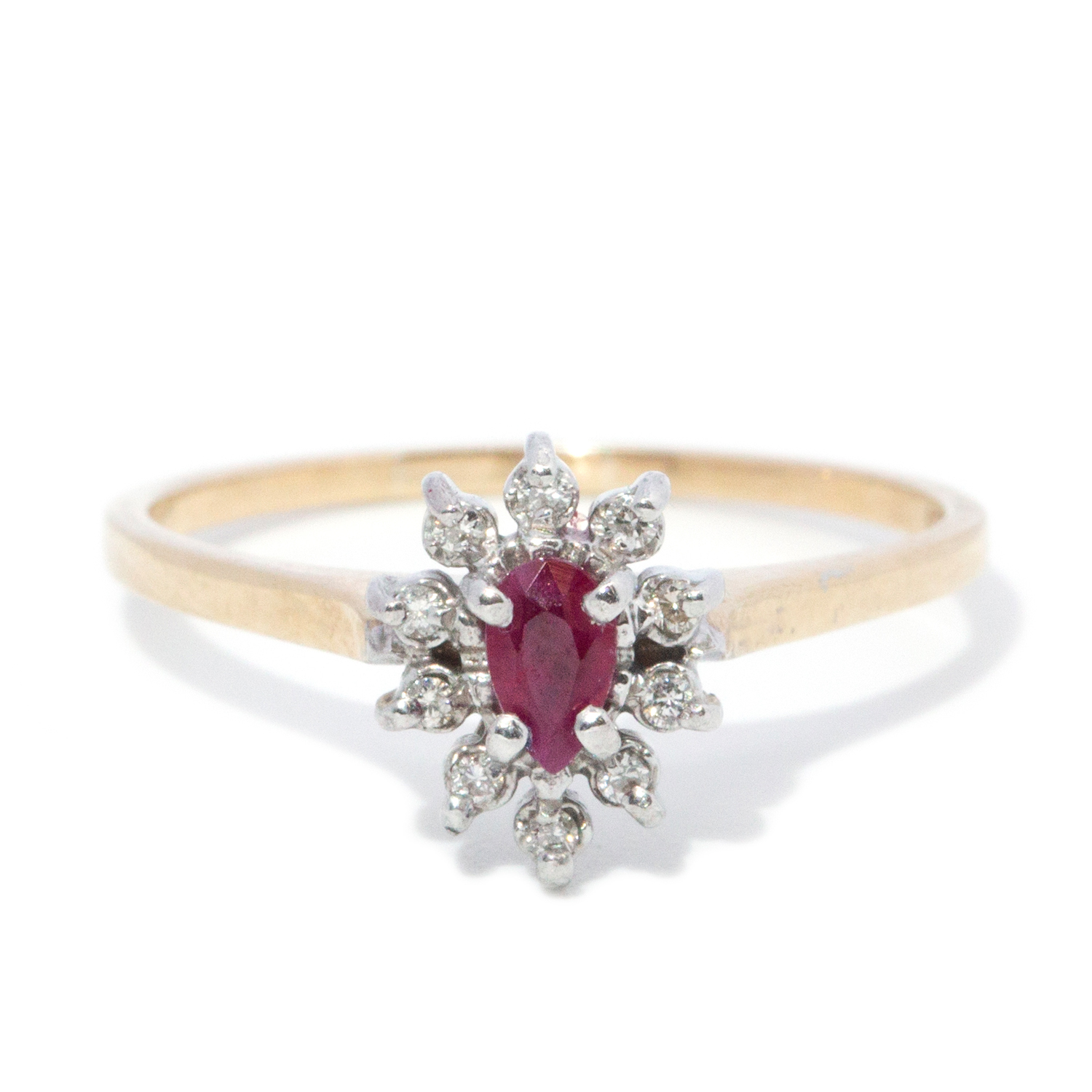 Ruby & Diamond 9ct Gold Ring