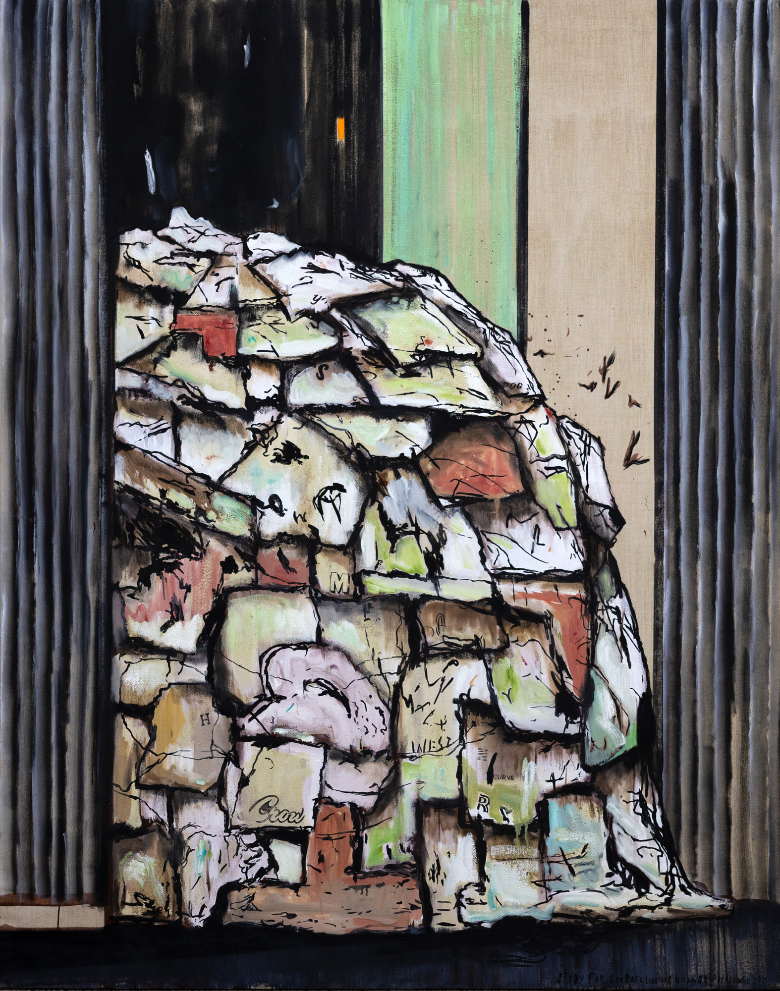 Martin Poppelwell 'Study for Garbage Leaving Workshop' — NZ auction result