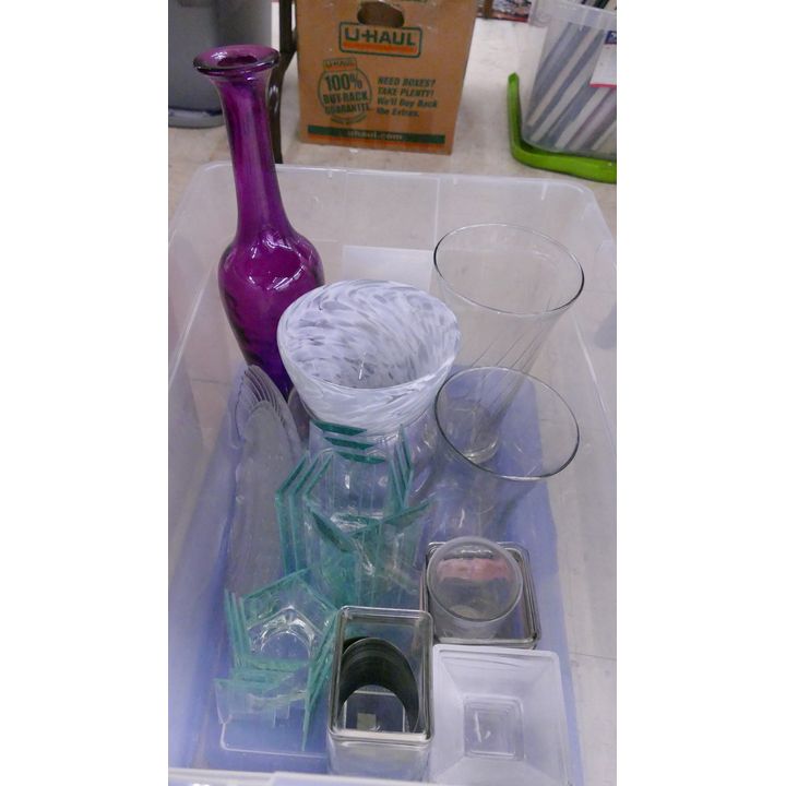 Tote Glass Vases Etc