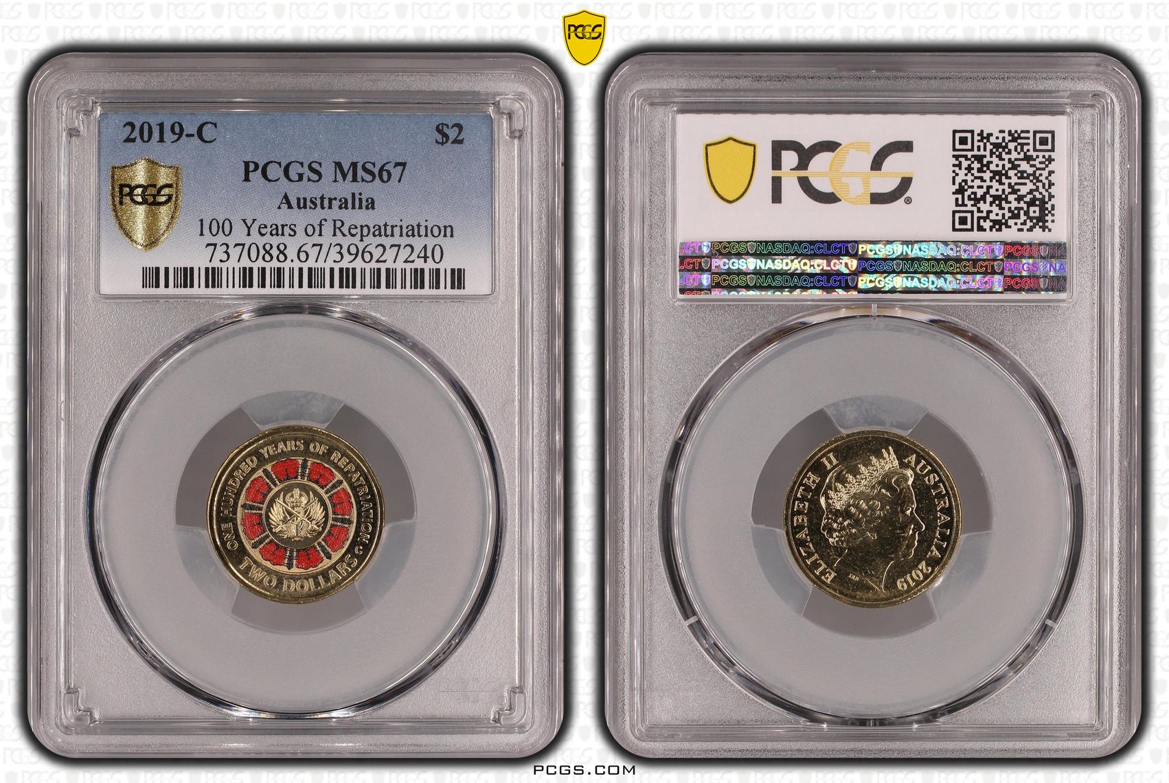 Elizabeth II, 100 Years of Repatriation, Two Dollar, 2019-C, PCGS MS67