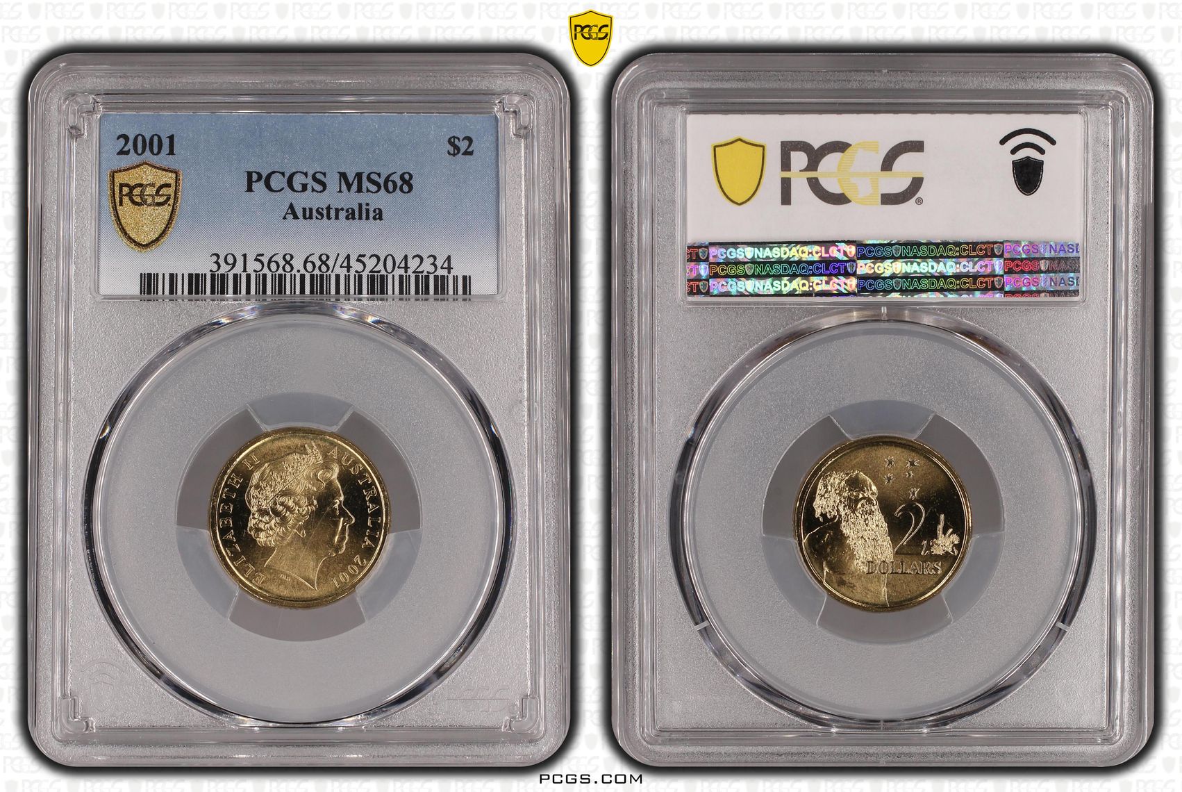 2001 Australia Two Dollar, $2 PCGS - MS68 POP 4/0 -234