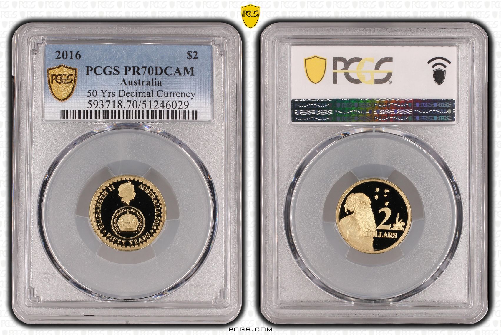 50 Yrs Decimal Currency, Two Dollar, 2016, PCGS PR70DCAM