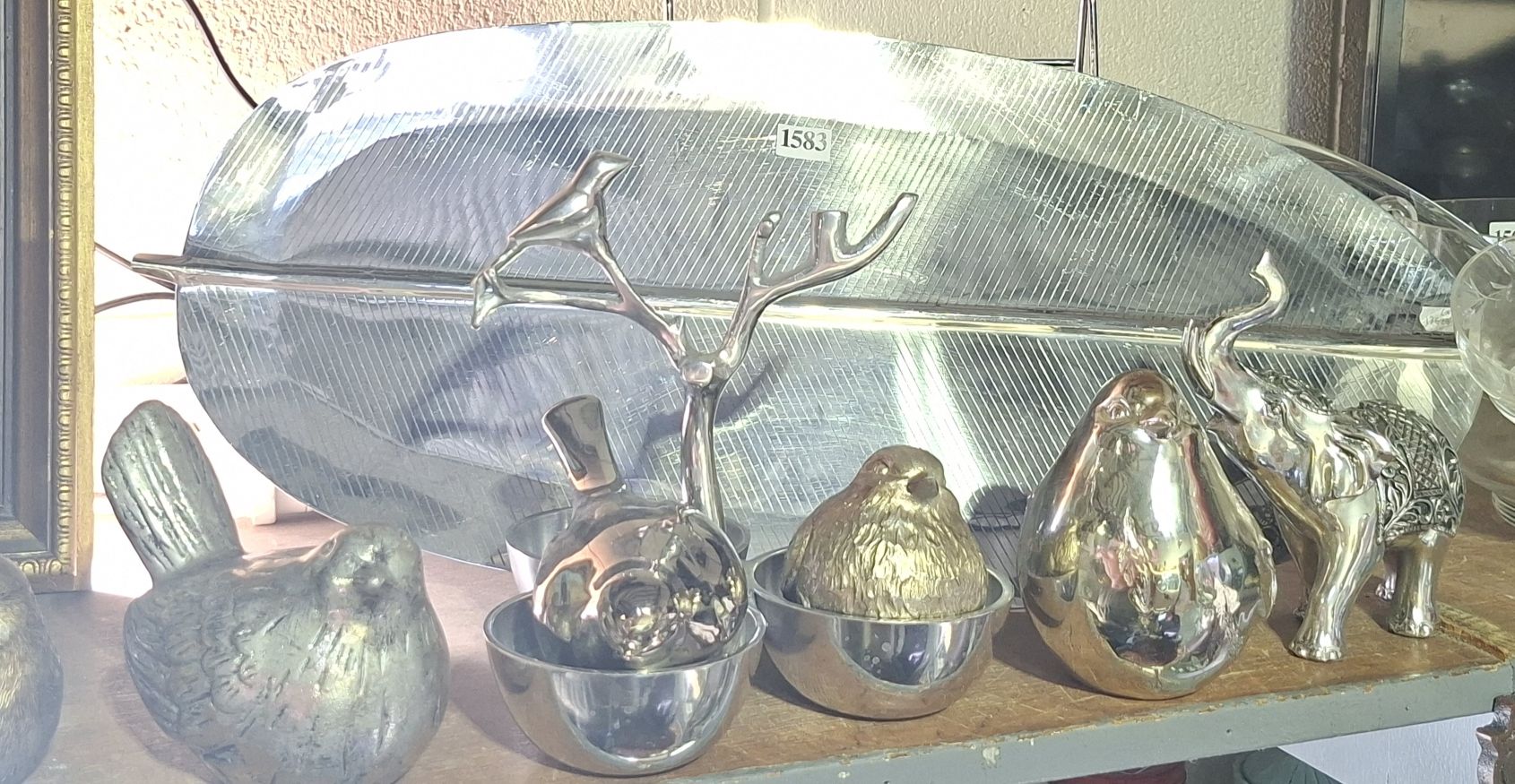 Metallic Platter And Decor