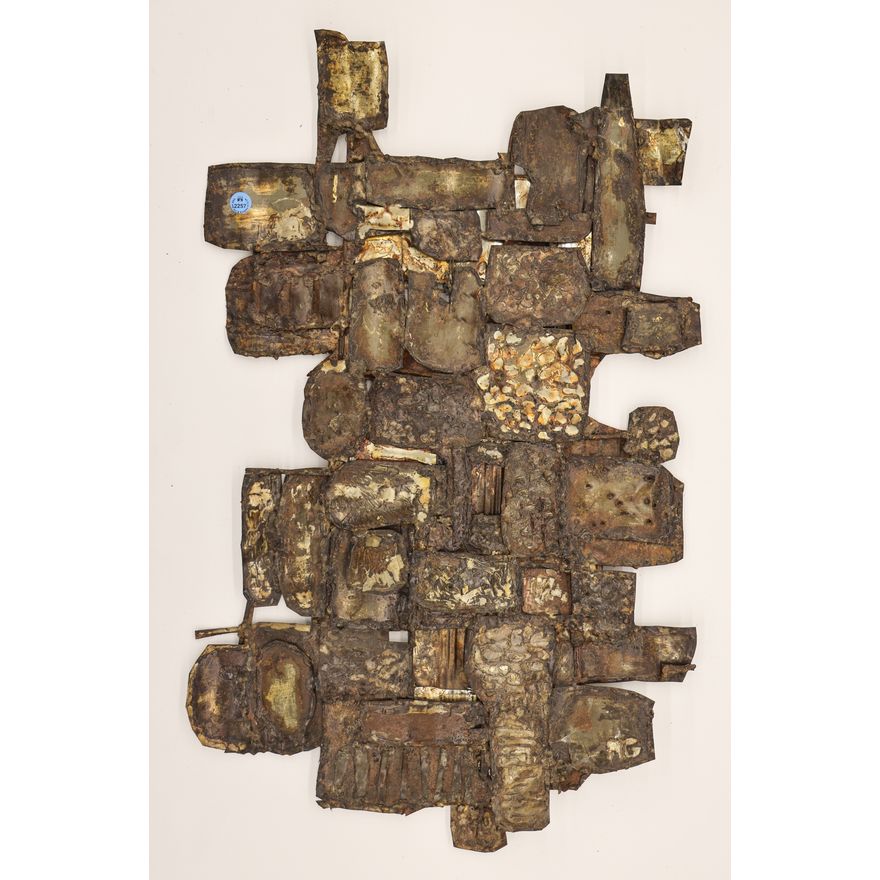 Mid Century Abstract Hanging Metal Wall Sculpture