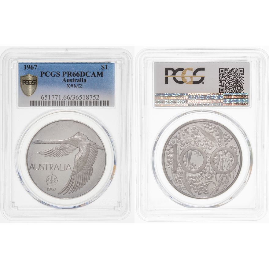 Swan Dollar, 1967, PCGS PR66DCAM