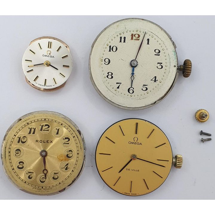 Rolex & Omega Watch Movement Collection (x4)