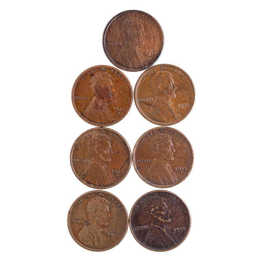 United States, One Cent, 1911 - 1914,  F - VF