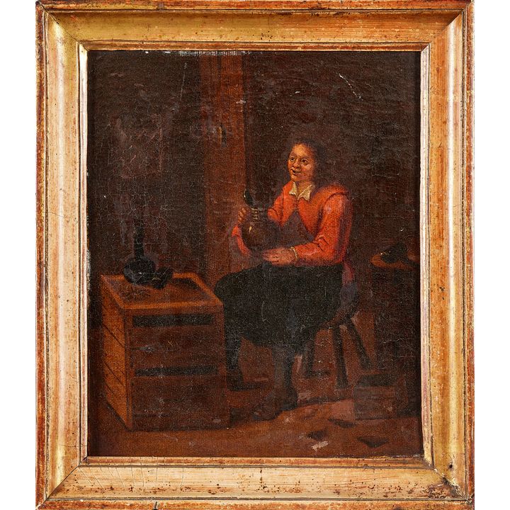19th century Dutch School, Tavern drinkers in the 17th century style - a pair