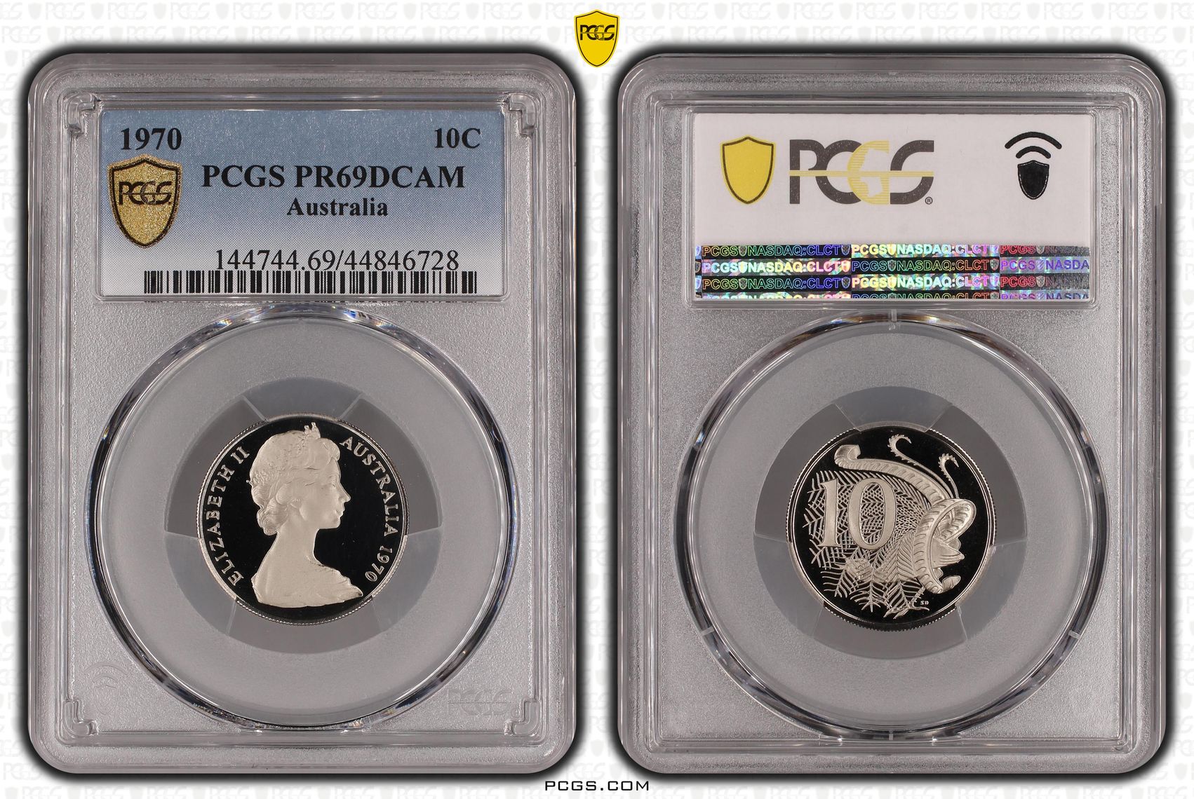 1970 Australia Ten Cent, 10c PCGS - PR69DCAM -728