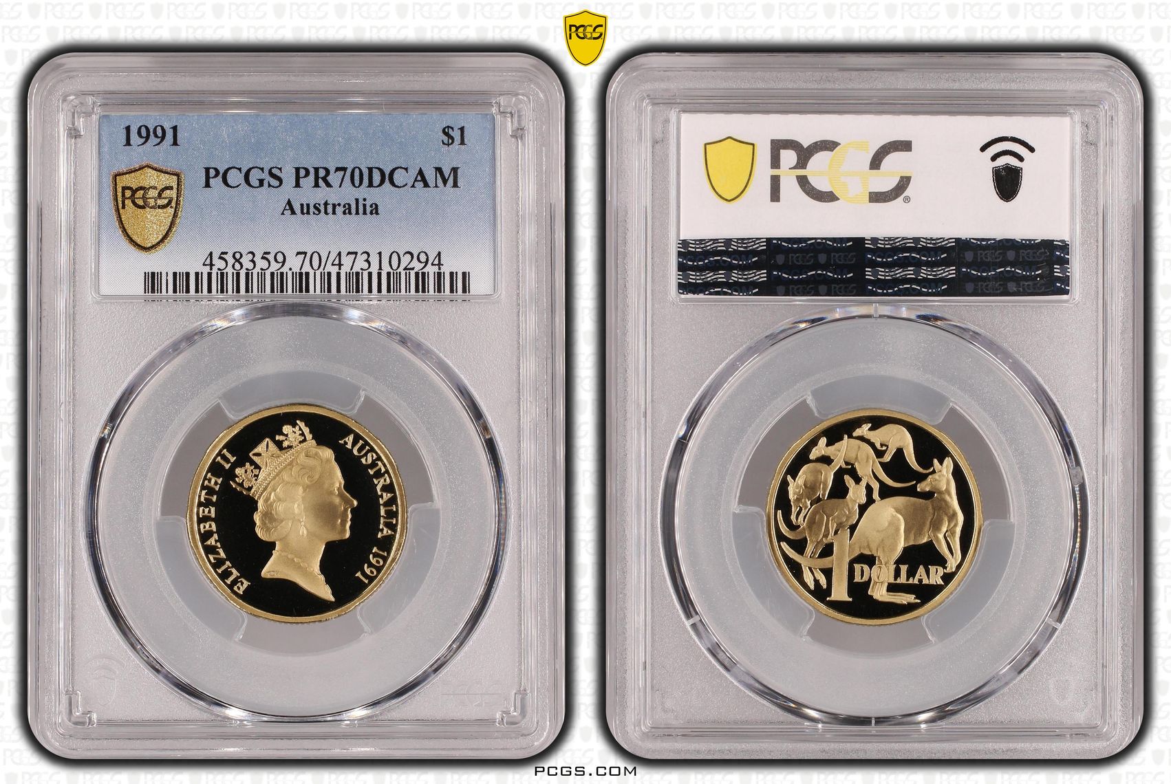 Elizabeth II, One Dollar, 1991, PCGS PR70DCAM