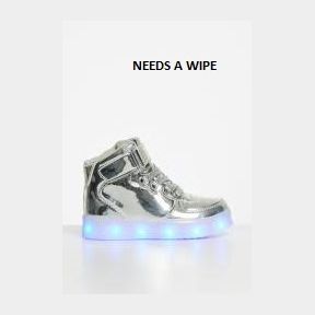 Girls metallic light up sneaker - silver - UK 6(NEEDS A WIPE) | PK 51499/18166 B8 (S3)