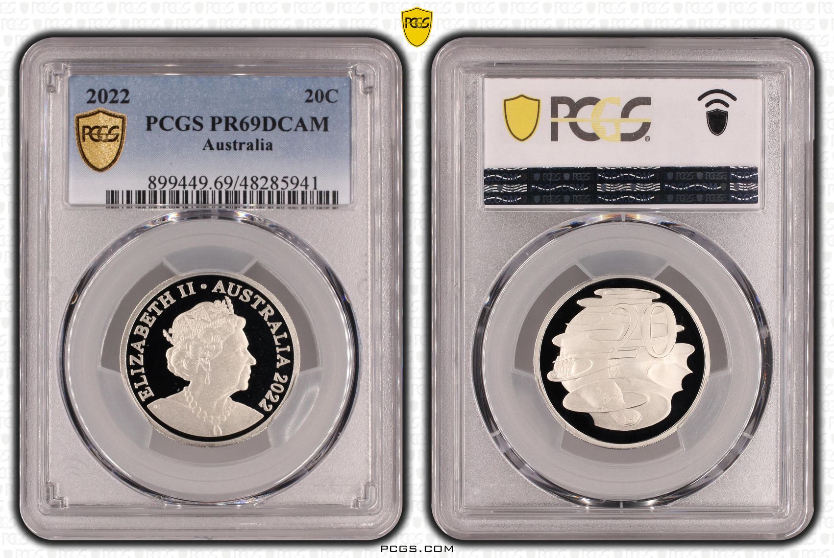 Twenty Cent, 2022, PCGS PR69DCAM