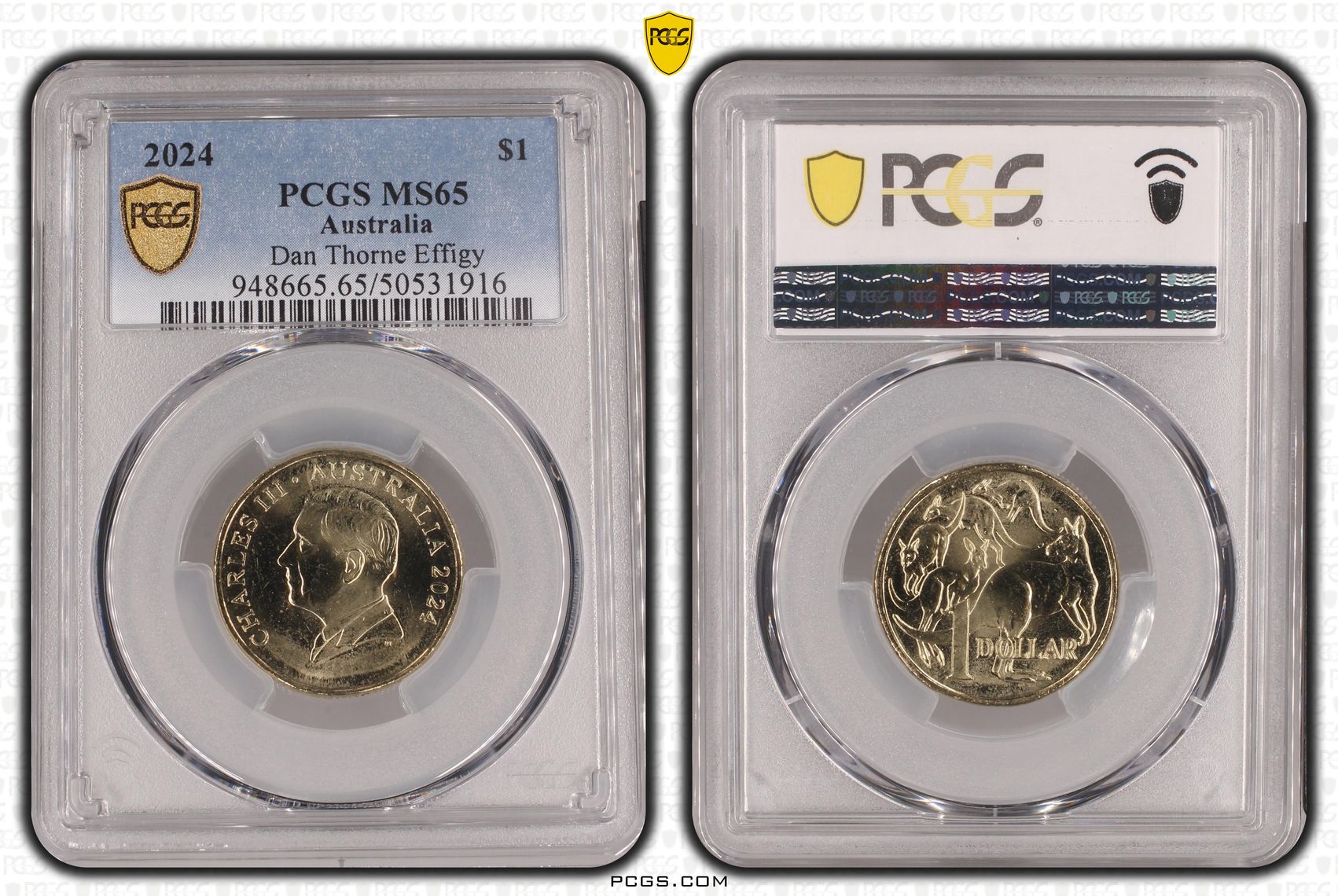 Dan Thorne Effigy, One Dollar, 2024, PCGS MS65