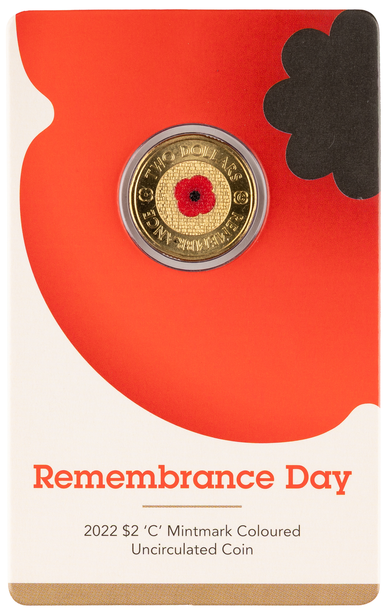 Elizabeth II, Remembrance Day Red Poppy 10TH Anniversary, Two Dollars, 2022-C, UNC