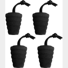 GANFINDX 4 PACK UNIVERSAL KAYAK SCUPPER PLUG KIT, HIGH ELASTICITY FITS MOST DRAIN HOLES & EVA METERIAL (4 PACK & BLACK)
