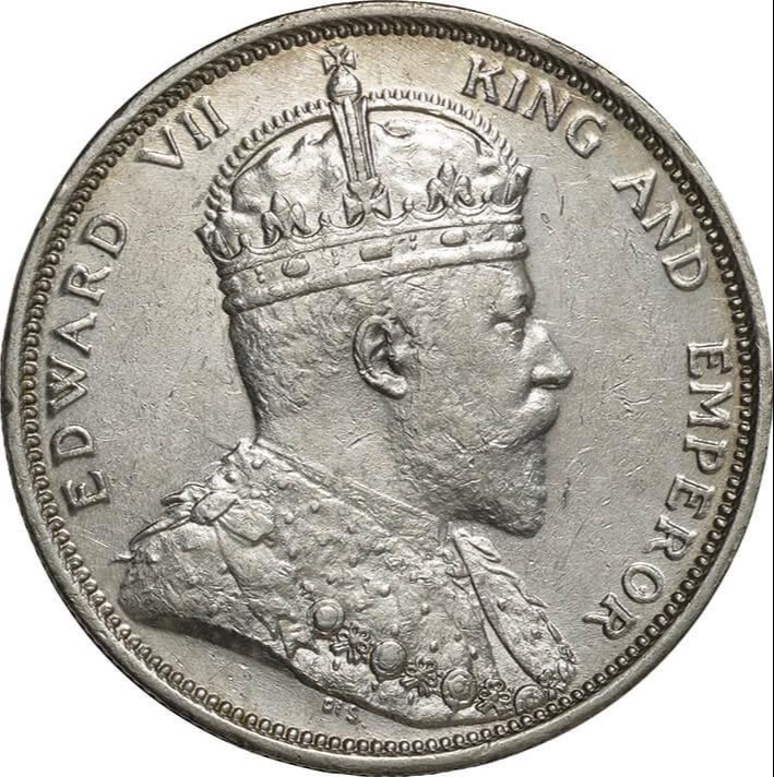 英領海峡植民地-Straits Settlements. 1903. silver. Dollar. 極美. EF. 軽度洗いあり incuse.  エドワード7世像 1ドル銀貨 1903年(B)... | Taisei Auction