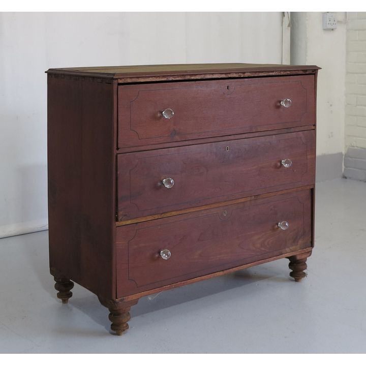 CHEST OF DRAWERS - base of a larger piece, needs restoration and new top