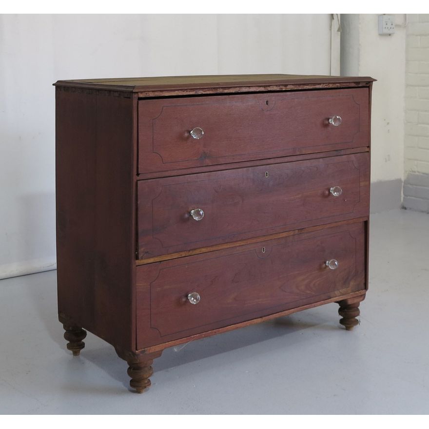 CHEST OF DRAWERS - base of a larger piece, needs restoration and new top