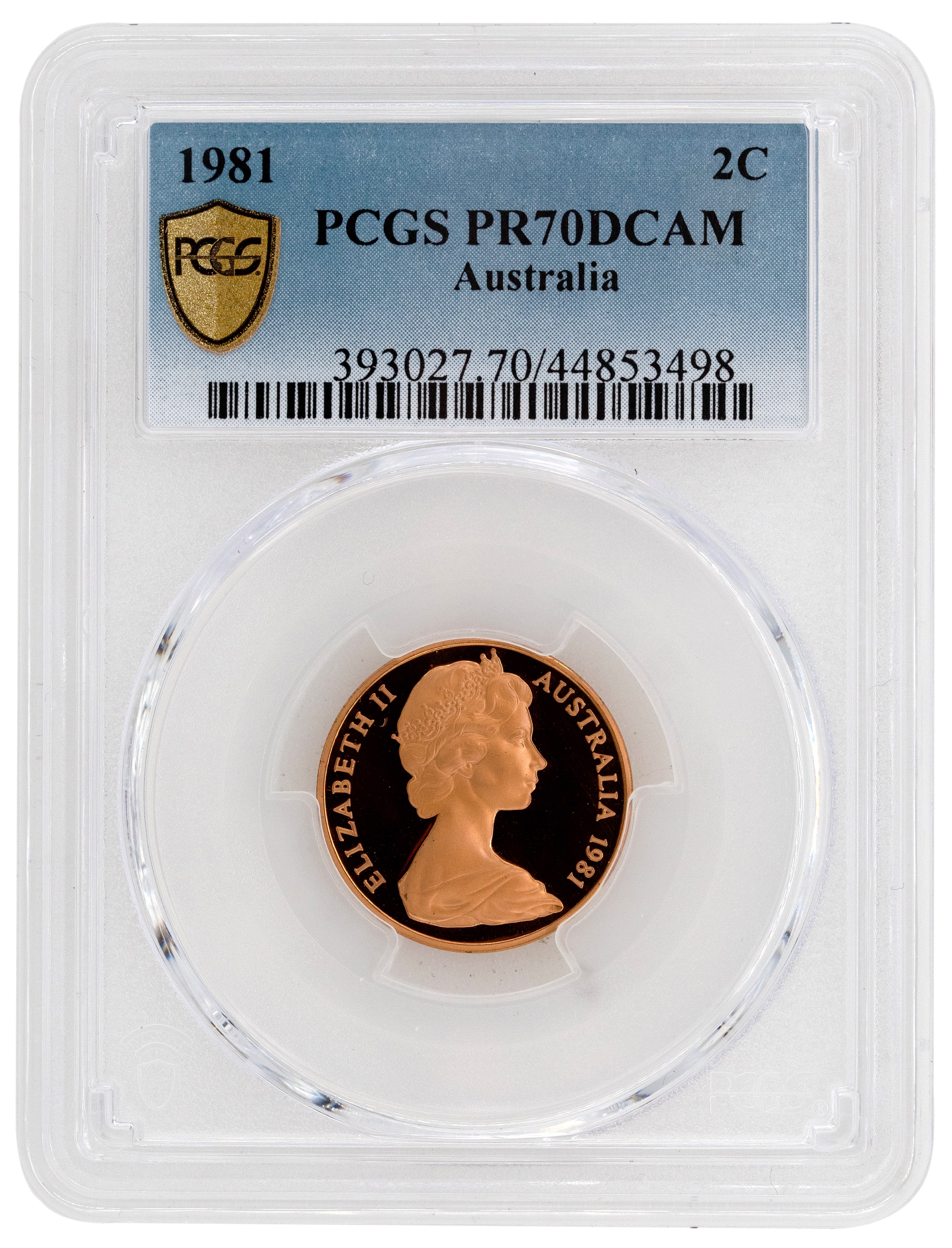 369 · 1981 Australia Two Cent, 2c PCGS - PR70DCAM POP 23/0 -498