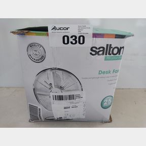 SALTON CHROME DESK FAN - 25CM - 863111 - STAND IS MISSING