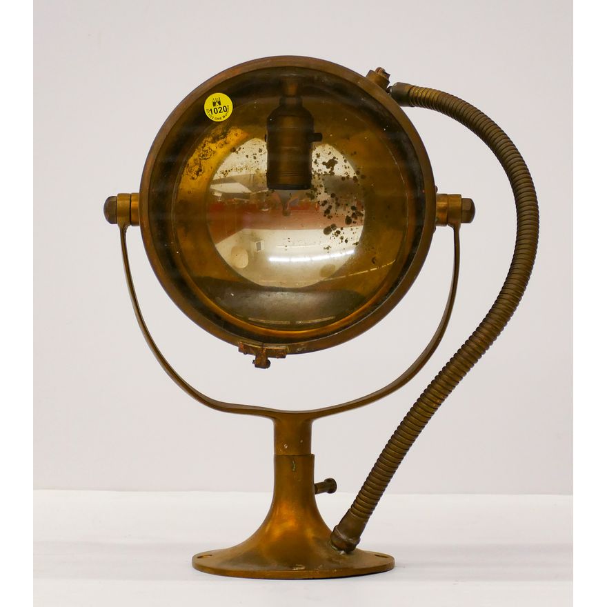 Vintage Perko Brass Searchlight - Measures 14''