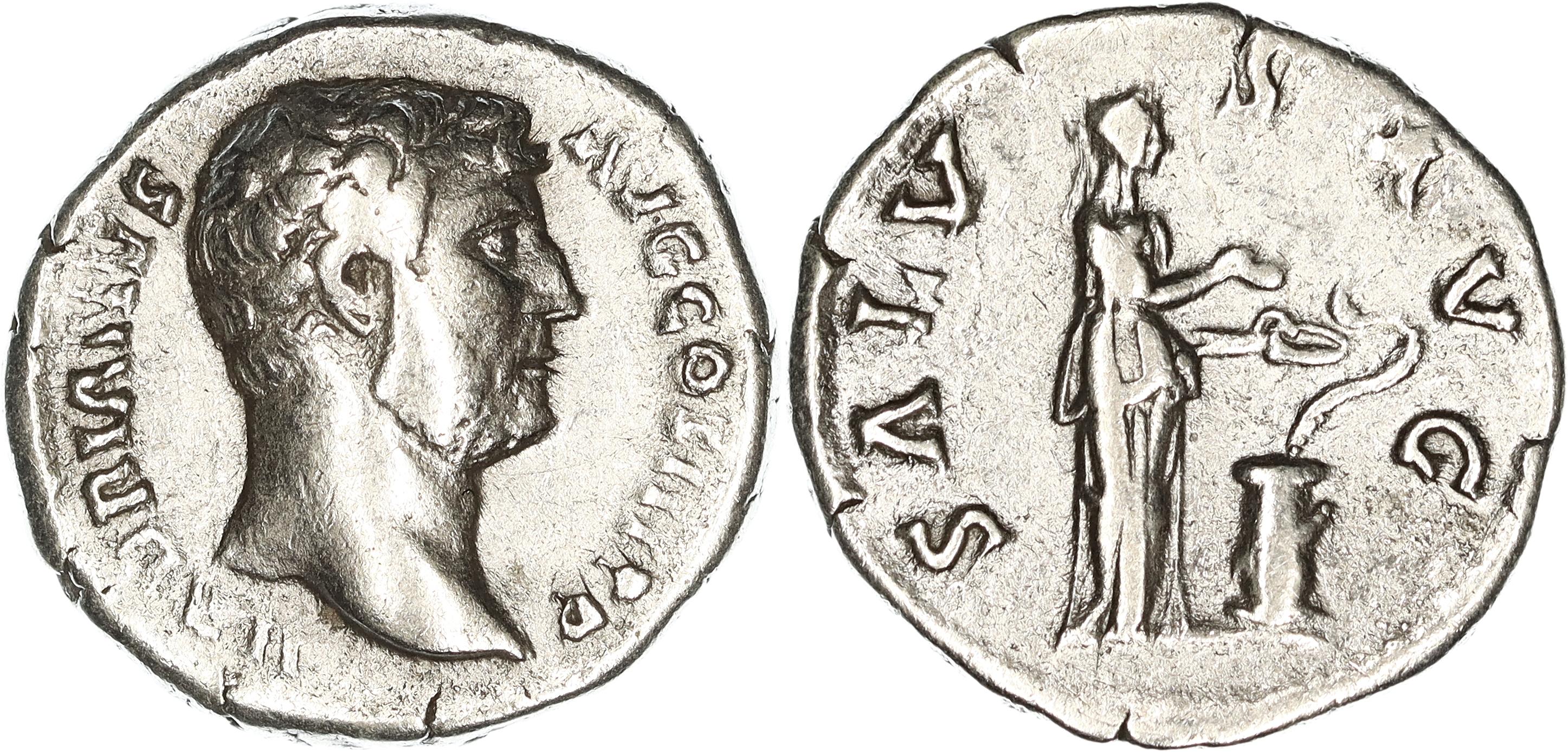 Roman Empire, Hadrian, Silver Denarius, 134-138 AD, nVF