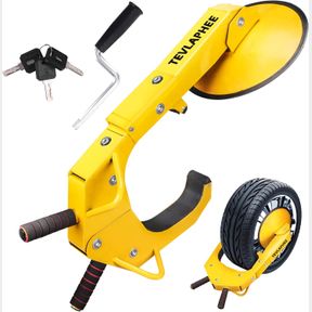 TEVLAPHEE WHEEL LOCK - CAR BOOT ANTI-THEFT TRAILERS WHEEL CLAMP LOCK PARKING BOOT FOR CARS, TRUCKS, SUVS, CAMPERS - UPGRADED DUAL