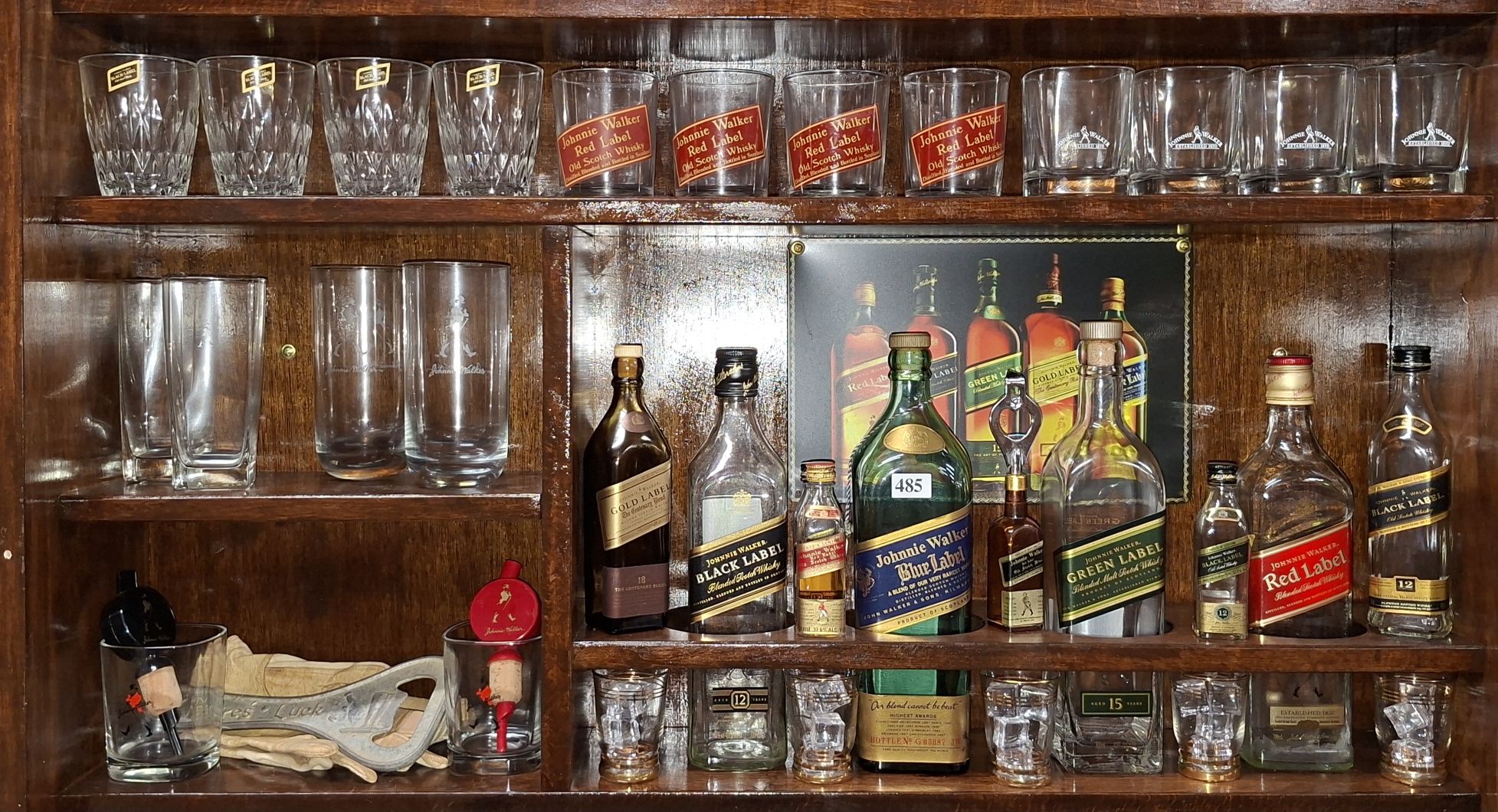 Johnnie Walker Bottles And Glasses