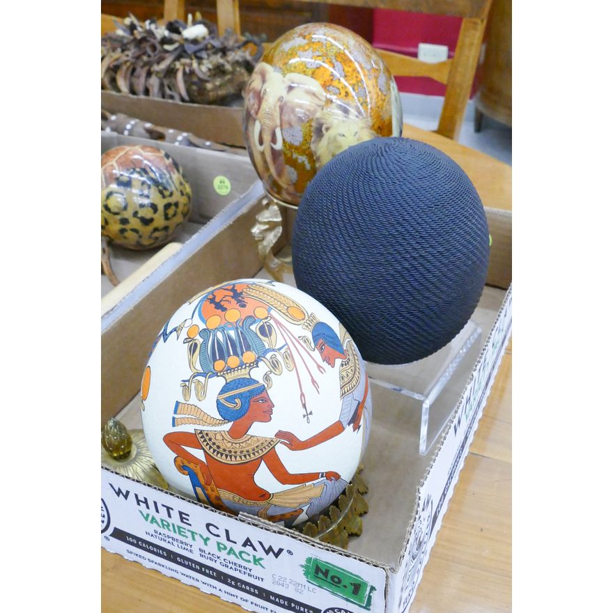 Box Decorated Ostrich Eggs