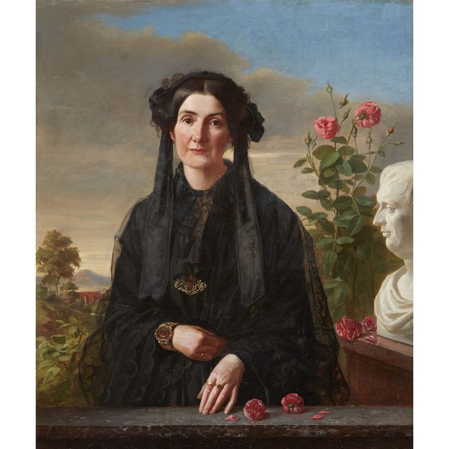 Otto Rethel, Portrait of a Lady in a Landscape