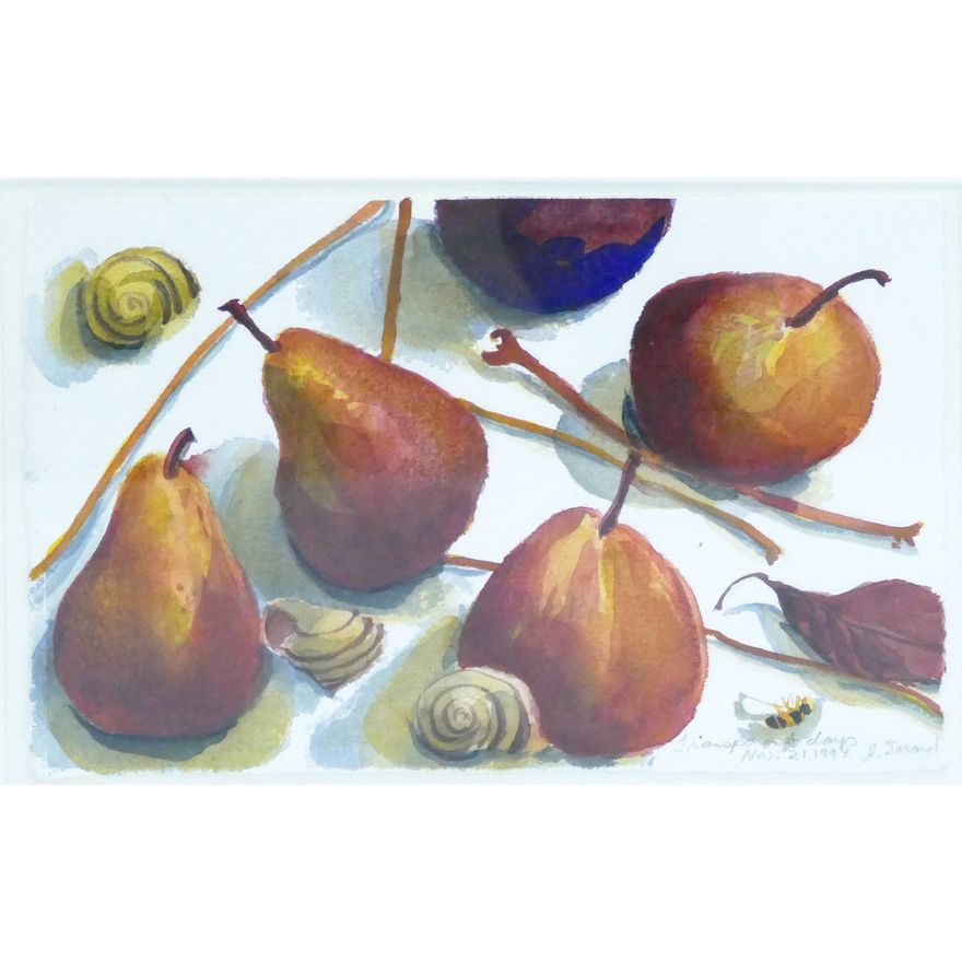 Jamie Evrard ''Transparent Days'' 1997 Watercolor on Paper Framed