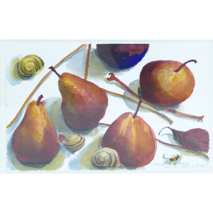 Jamie Evrard ''Transparent Days'' 1997 Watercolor on Paper Framed
