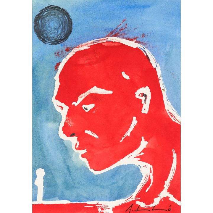 Andy Leleisi'uao 'Untitled (Head of a Man)'
