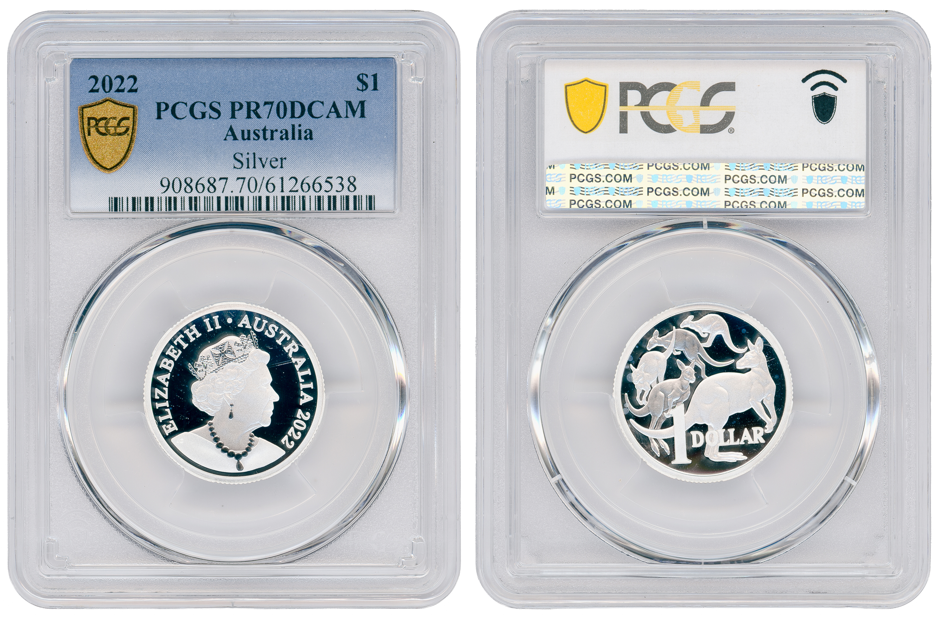 Silver, POP 10/0, One Dollar, 2022, PCGS PR70DCAM