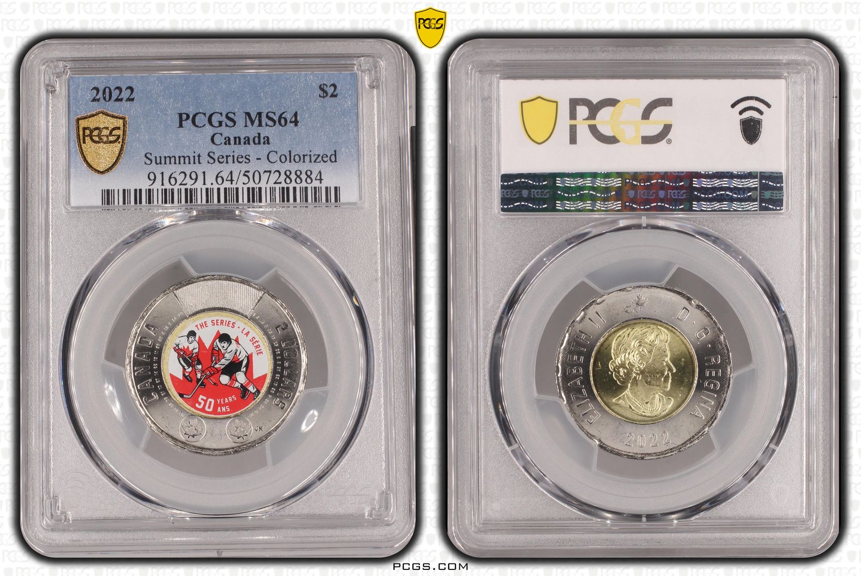 Canada, Summit Series - Colorized , Two Dollar, 2022, PCGS MS64