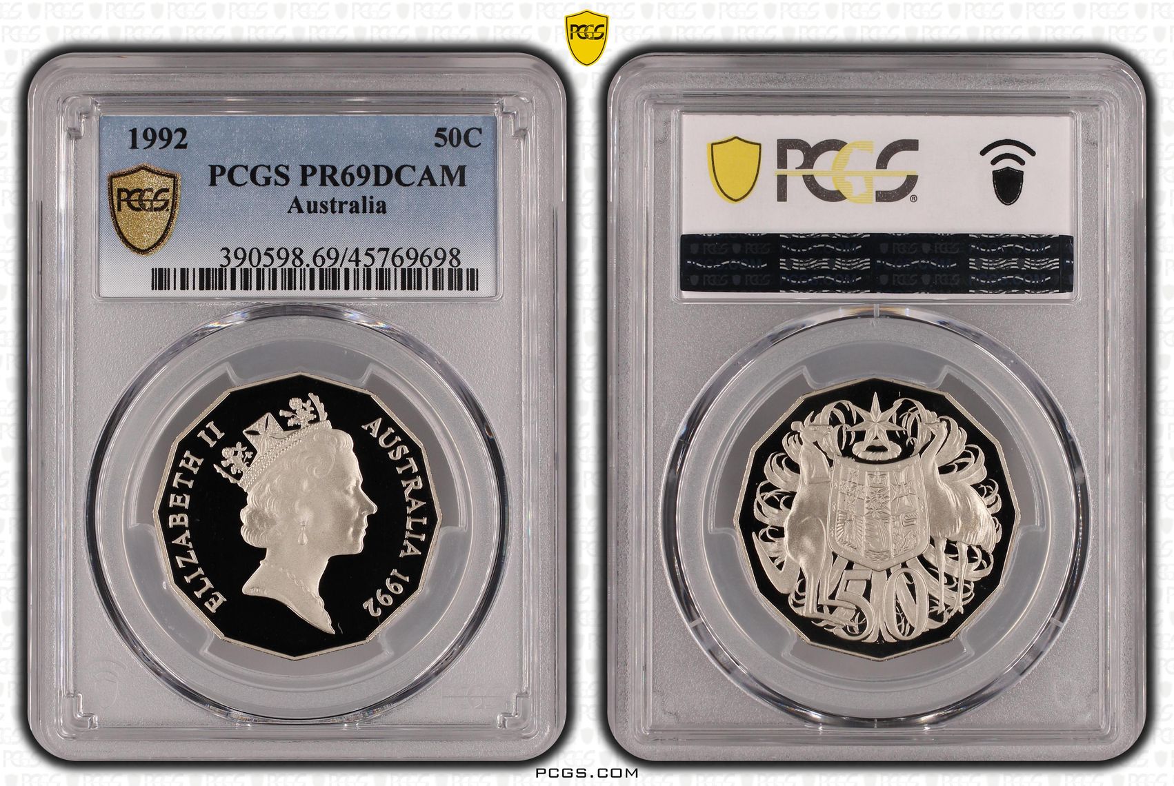 , Fifty Cent, 1992, PCGS PR69DCAM