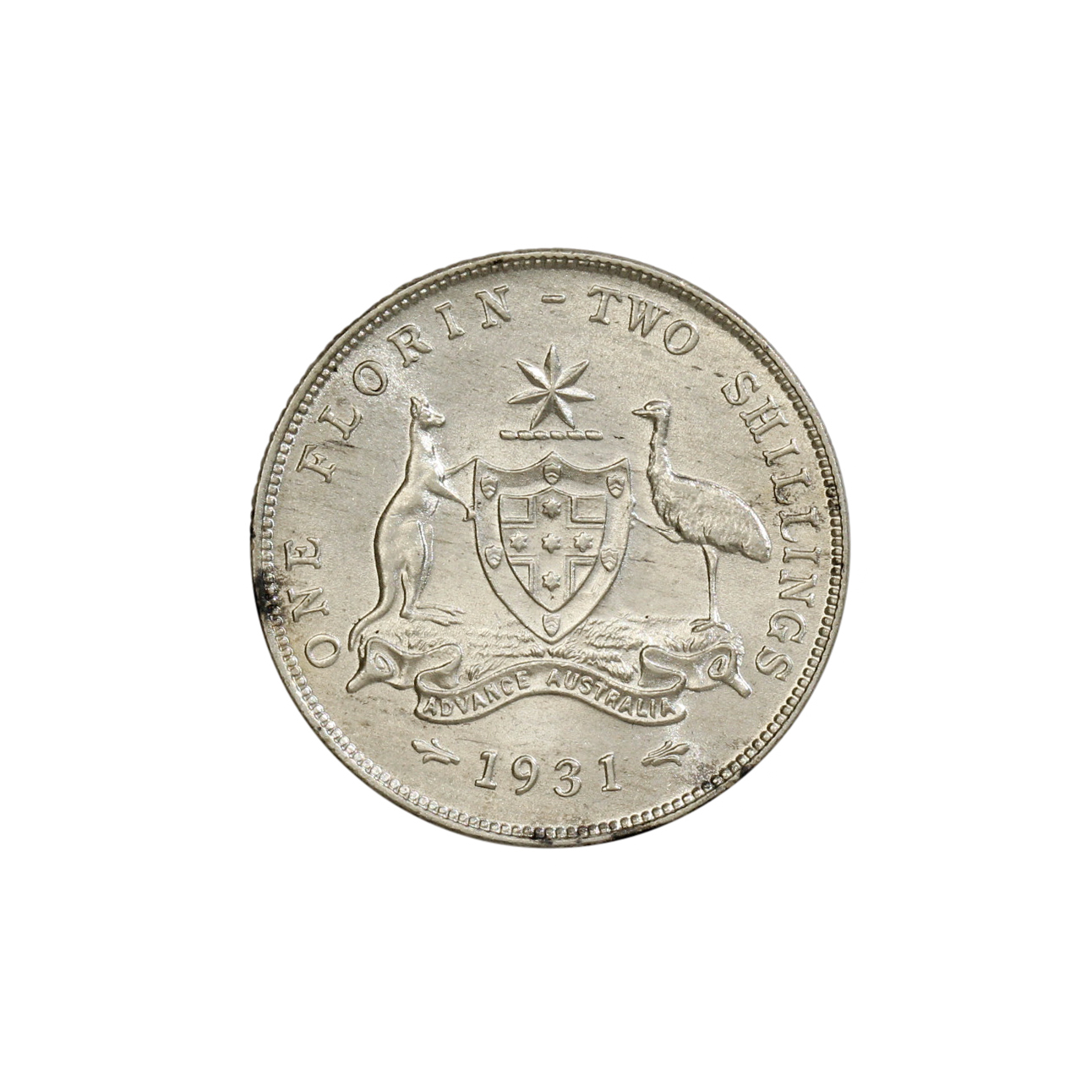 1050. · George V, Florin, 1931, UNC