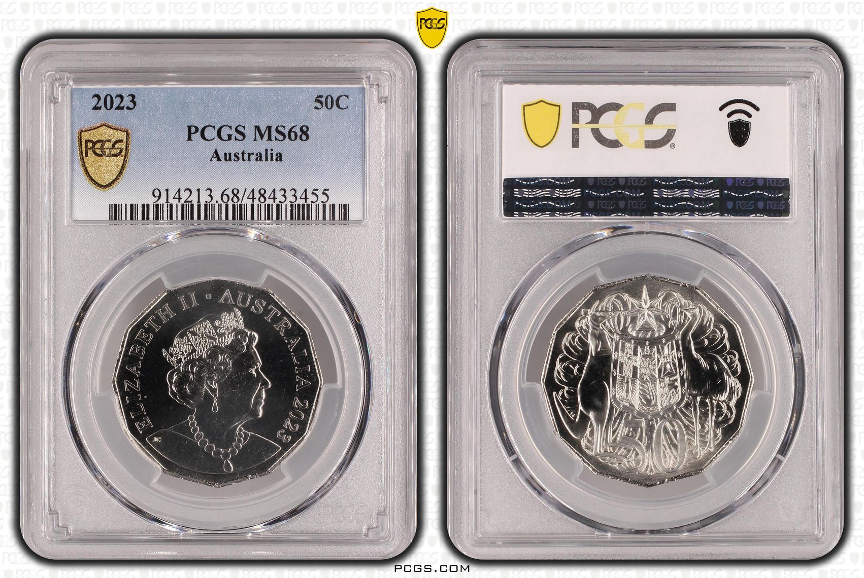 Elizabeth II, Fifty Cent, 2023, PCGS MS68