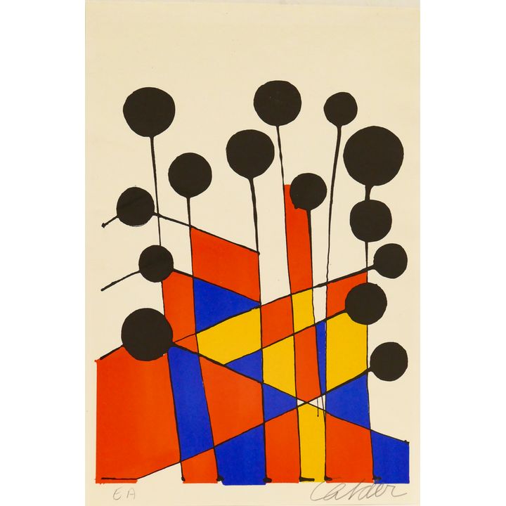 After Alexander Calder ''Balloons'' Signed Lithograph