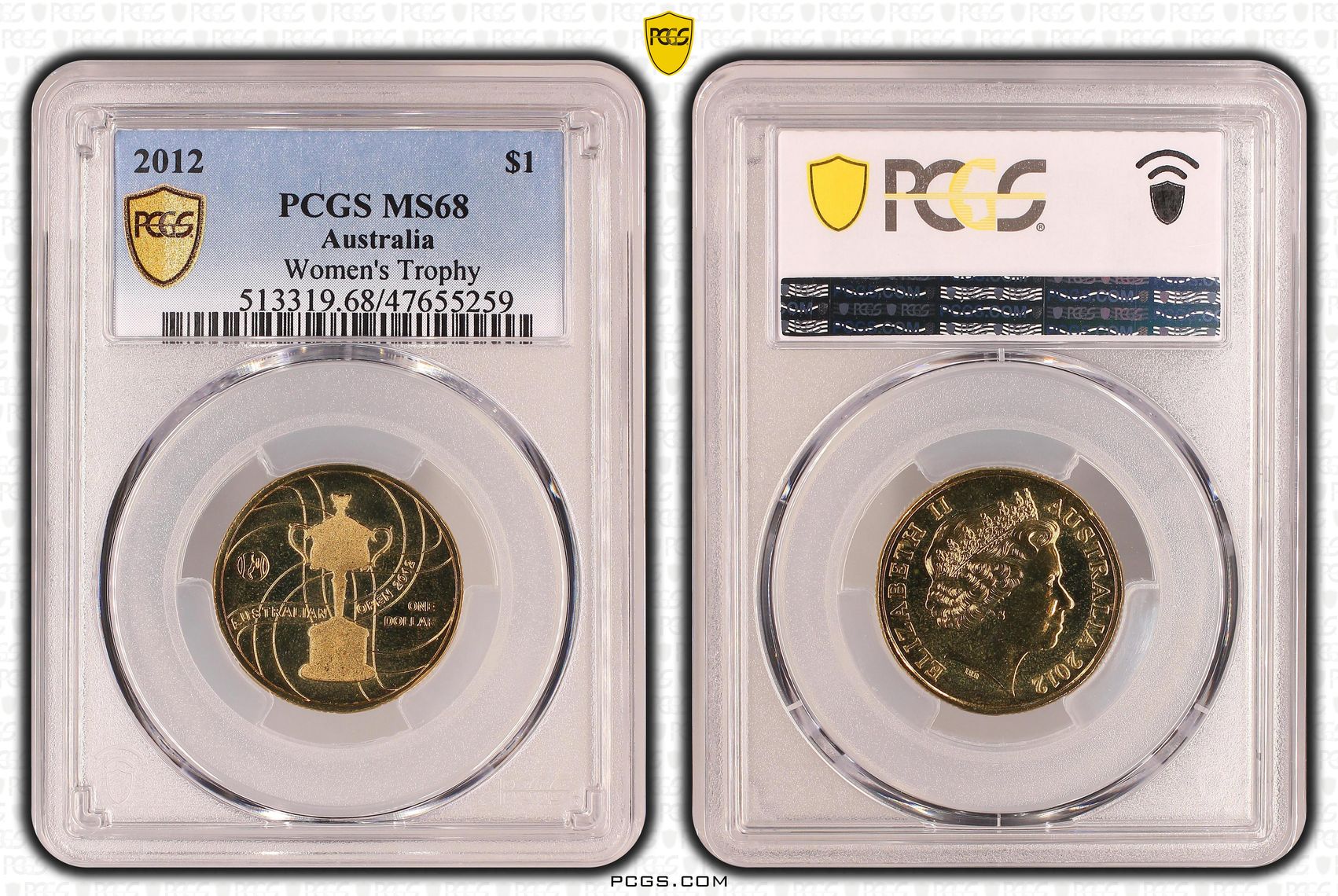 Women's Trophy, One Dollar, 2012 POP Report 4/0, PCGS MS 68