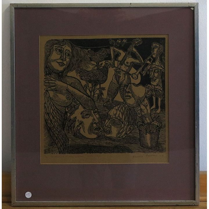 ALEXANDER PODLUSHAC - LITHOGRAPH - FROM THE CHILDHOOD OF JUDAS ISCARIOT,artist proof, dated 1976