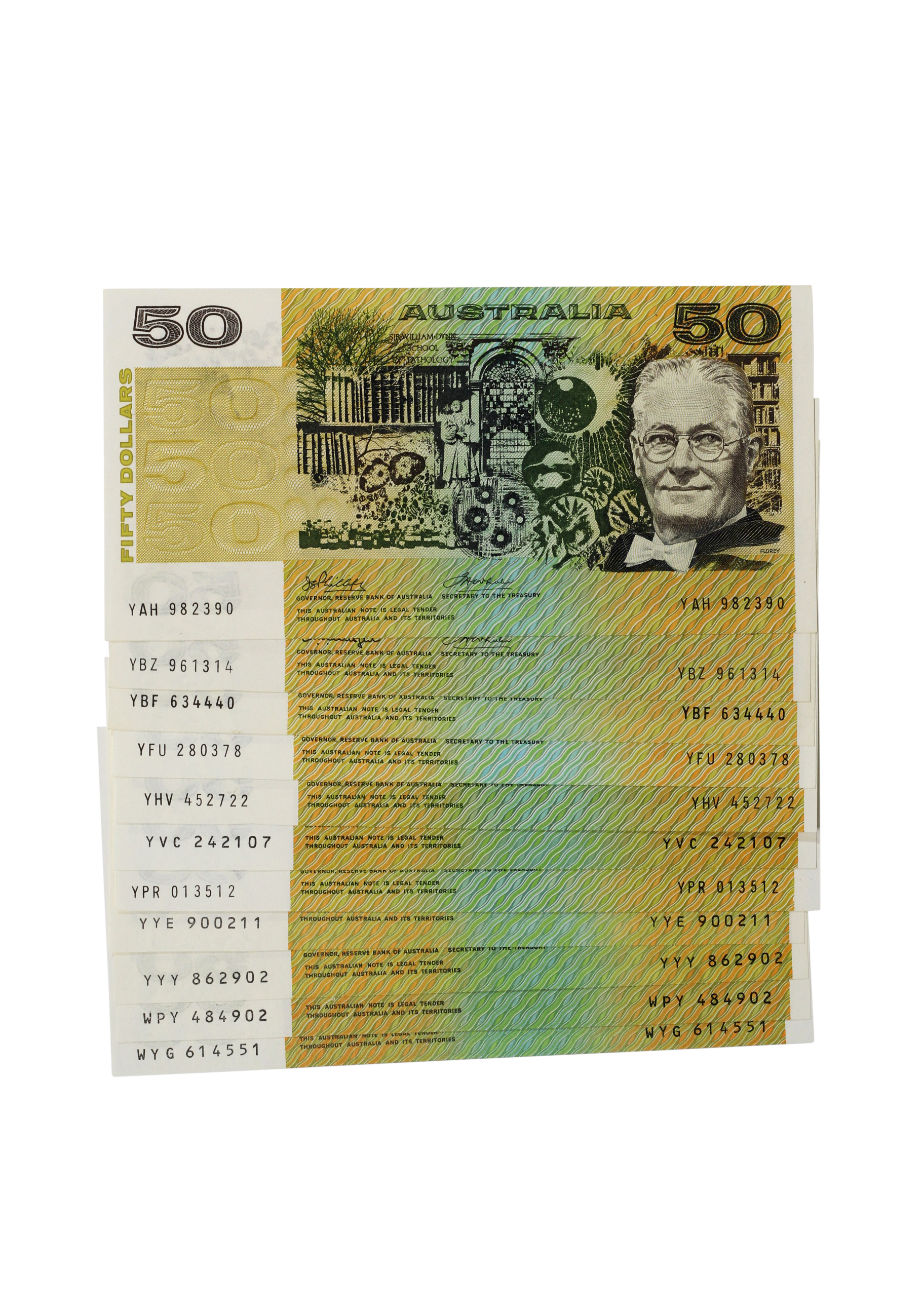 2053. · Collection, Fifty Dollars, 1972 - 1993, UNC