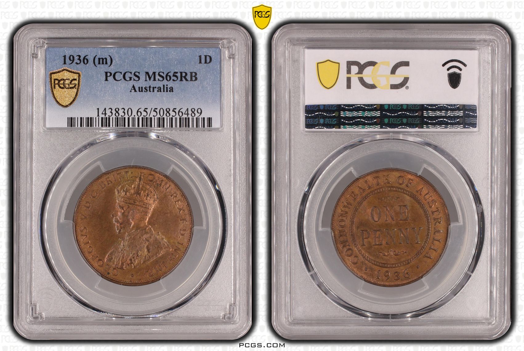 Pop 2/0, Penny, 1936, Pcgs Ms65rb