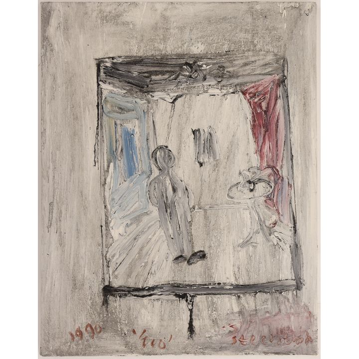 Jay Steensma ''Eco'' 1990 Oil on Canvas 18''x14''